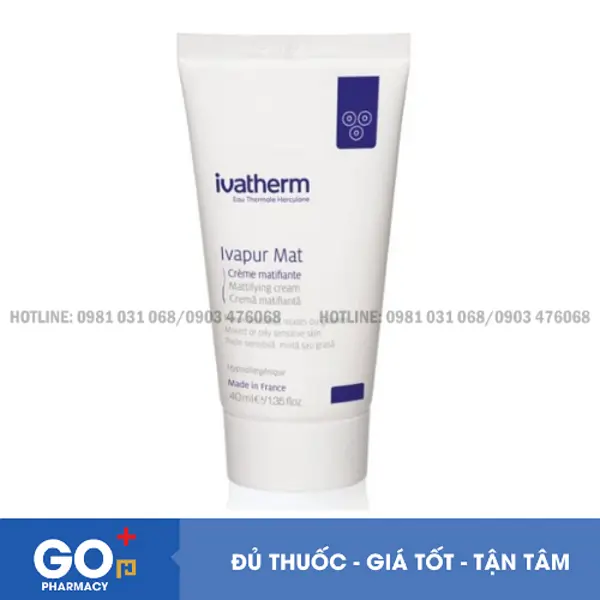 Kem dưỡng kiềm dầu Ivatherm cho da hỗn hợp dầu 40ml